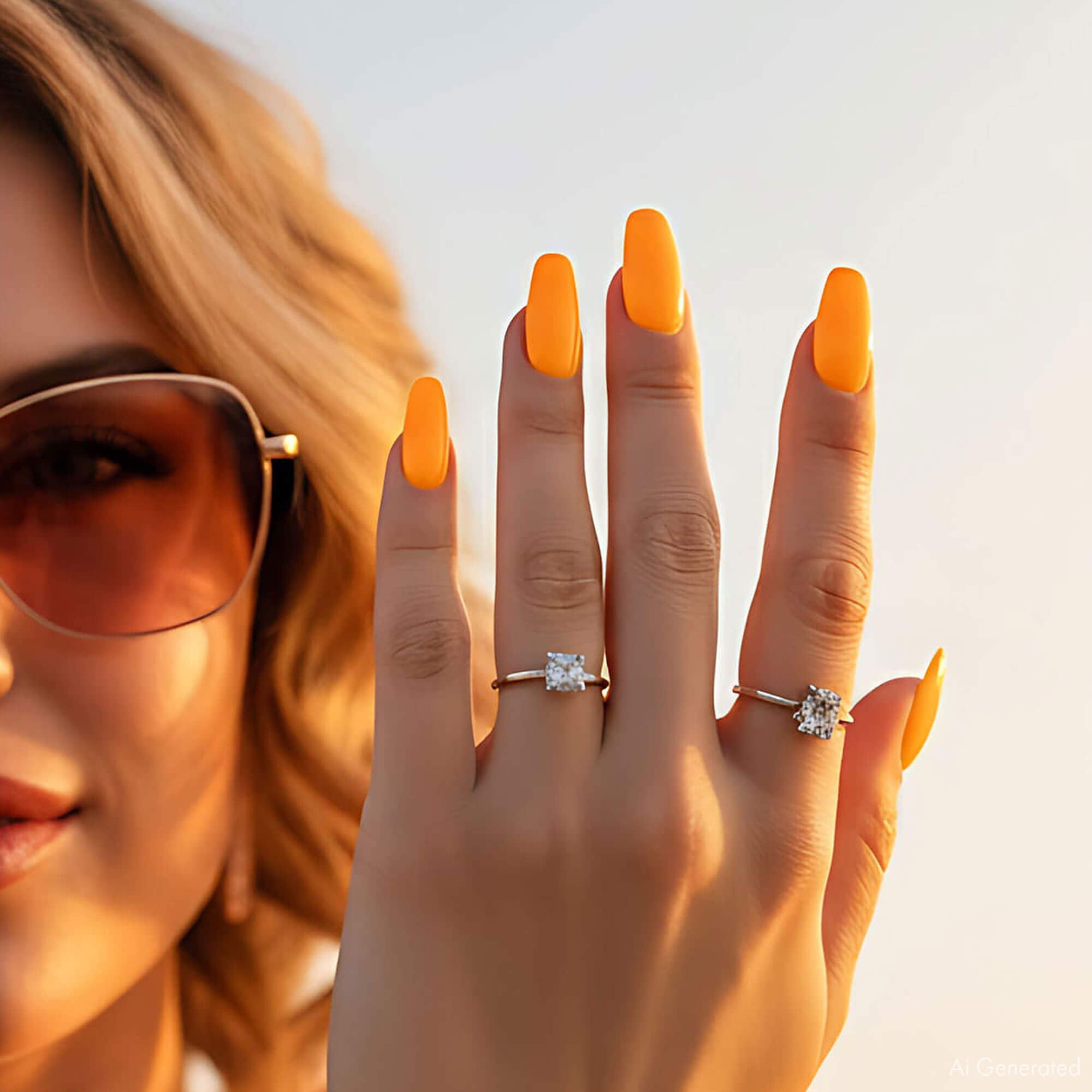 Gel Polish – Neon Orange – DN148 – 7ml – HEMA Free