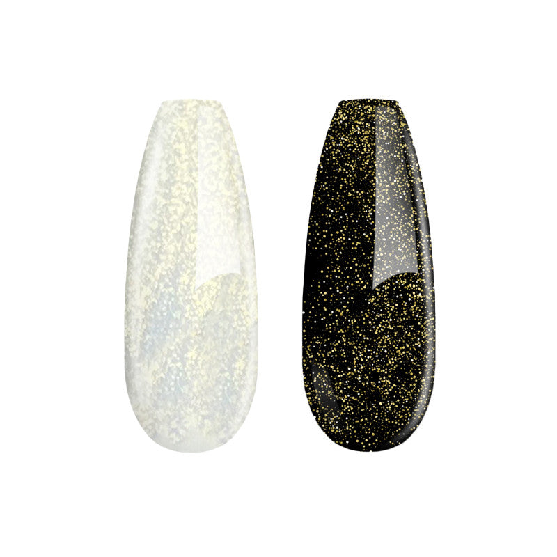 FM#2 Gel Nail Polish Top Gold Shimmer - No Wipe  7 ml